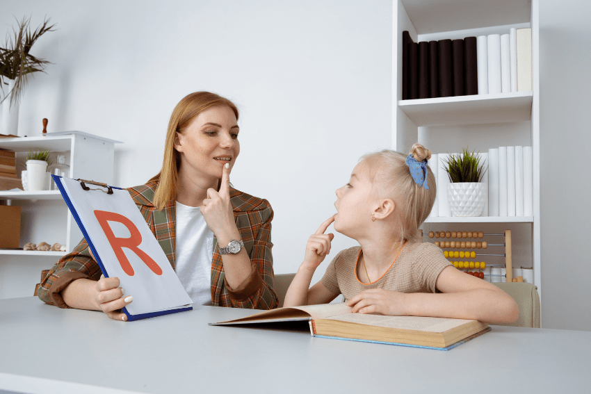 Speech therapy session for children in Southern California