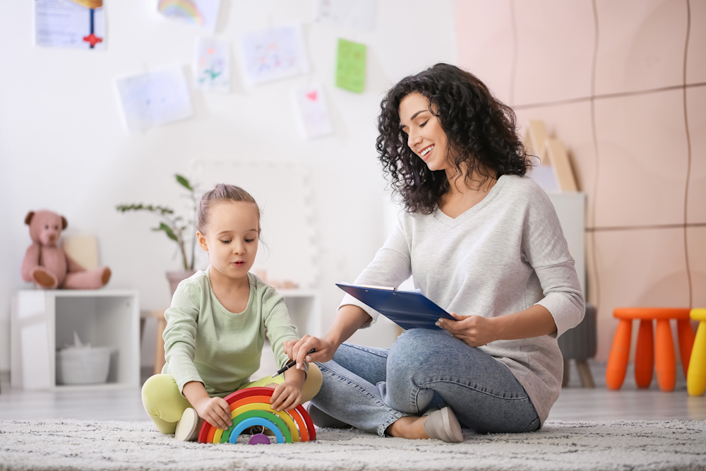 Child receiving speech-language therapy at SoCal Speech-Language Therapy